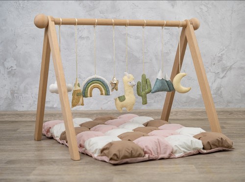 Large wooden baby play gym - , for